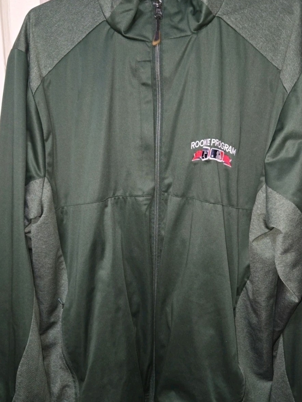 Antigua 2017 MLB Major League Baseball Rookie Program Green Full Zip Jacket M XL